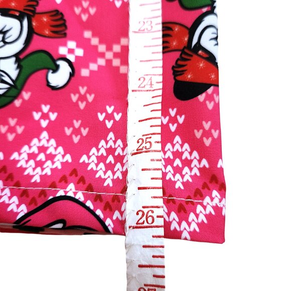 NEW Looney Tunes Tweety Bird and Sylvester the Cat Pink Christmas Scrub Top Sz M - Picture 12 of 12